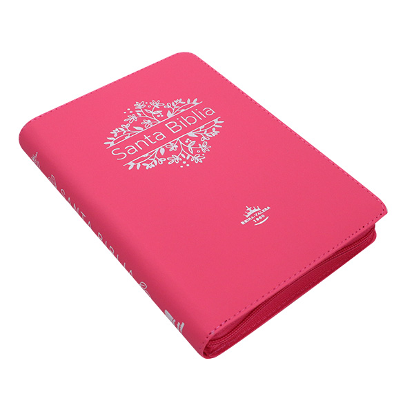 Biblia Reina Valera 1960 Mediana Letra Grande PVC Rosa con cierre [RVR.065cLGPJRZ] 