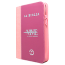 Biblia Vive la Palabra Traducción Lenguaje Actual Mediana Letra Grande Imitación Piel Rosa/ Fucsia Cierre [TLA.66LGZT] 