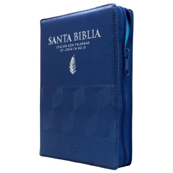 Biblia Reina Valera 1960 Mediana Letra Gigante Imitación Piel Azul RVR062cLGiPJRZTI 