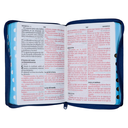 Biblia Reina Valera 1960 Mediana Letra Gigante Imitación Piel Azul RVR062cLGiPJRZTI 