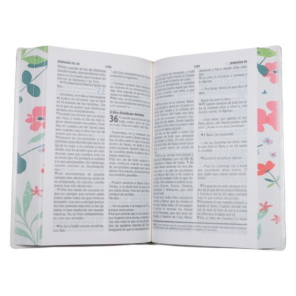 Biblia Traducción Lenguaje Actual Mediana Letra Grande 11 pts Vinil  TLA062LG Flora 