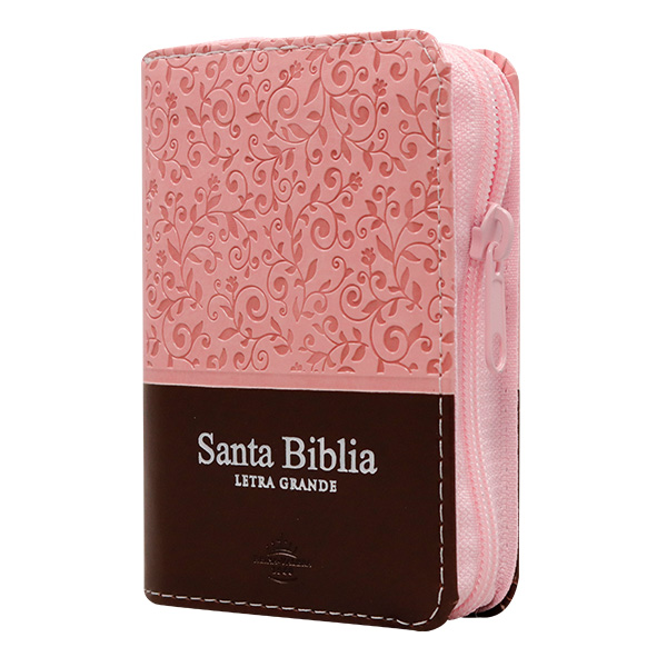 Biblia Reina Valera 1960 Mini-Bolsillo Letra Chica Imitación Piel Rosa Marrón [RVR.16cPJRZTI] 