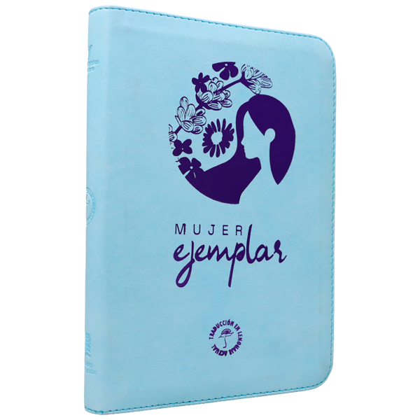 Biblia Mujer Ejemplar Traducción Lenguaje Actual Mediana Letra Grande Imitación Piel Azul Cierre PJR [TLA066LGZPJR]  