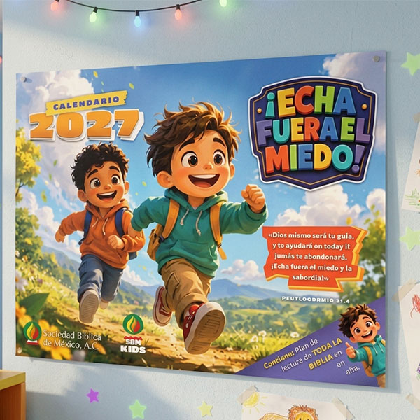 Calendario Infantil 2027 ¡Echa Fuera el Miedo!