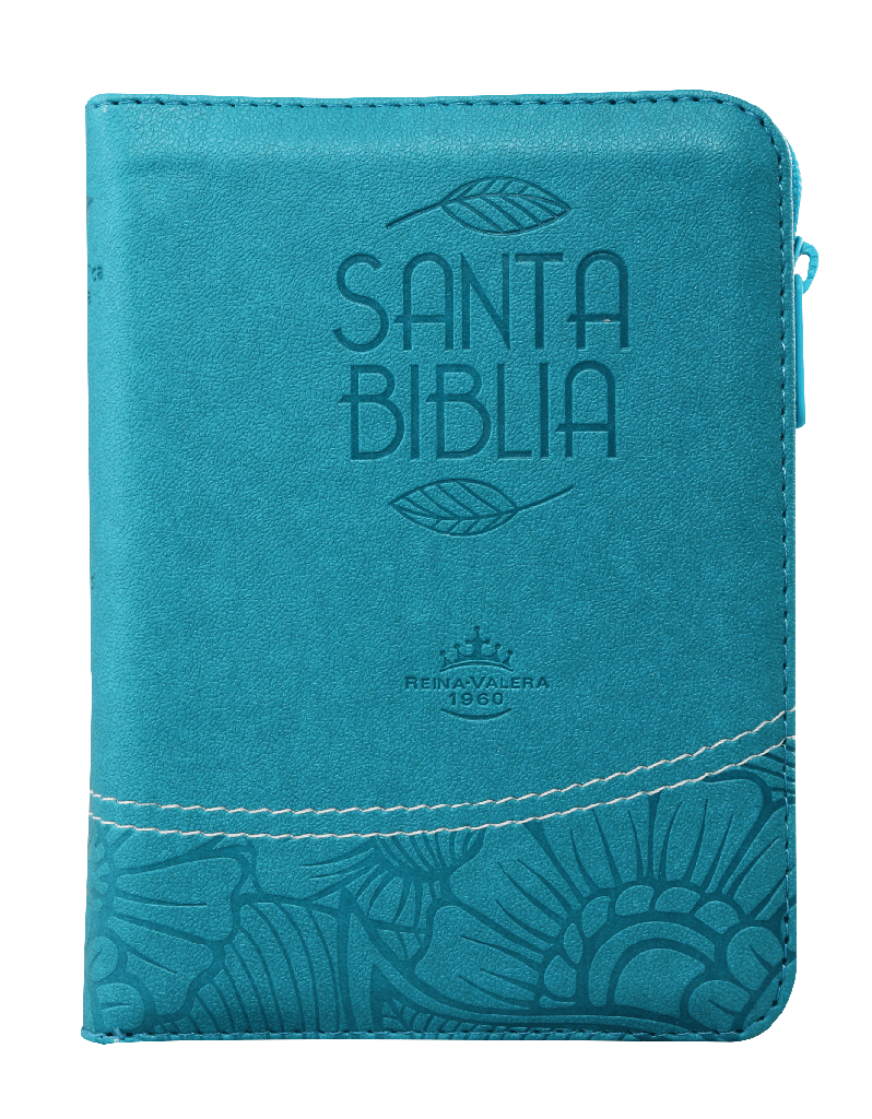 Biblia Reina Valera 1960 Bolsillo Letra Chica Imitación Piel Azul QR [RVR026cZTILM PJR]