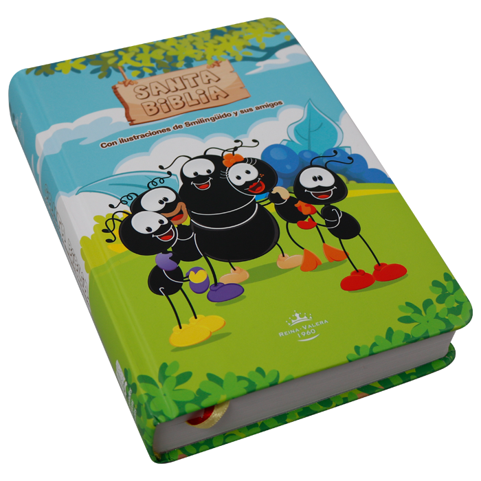 Biblia Infantil Ilustrada Smilinguido Reina Valera 1960 Mediana Letra Grande Tapa Dura [RVR.63cLGPJR]