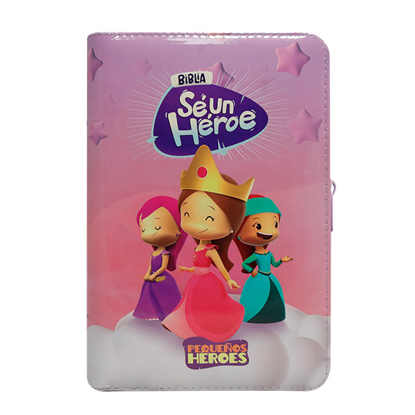 Biblia Infantil Sé Un Héroe Traducción Lenguaje Actual Mediana Letra Grande Vinil Rosa [TLA062LGPZaPJR] 