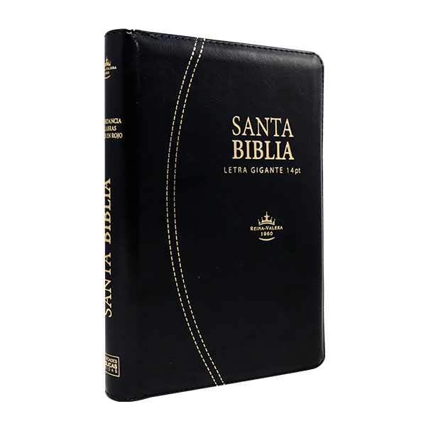 Biblia Reina Valera 1960 Mediana Letra Gigante Imitación Piel Negro [RVR066cLSGiPJRZTI]