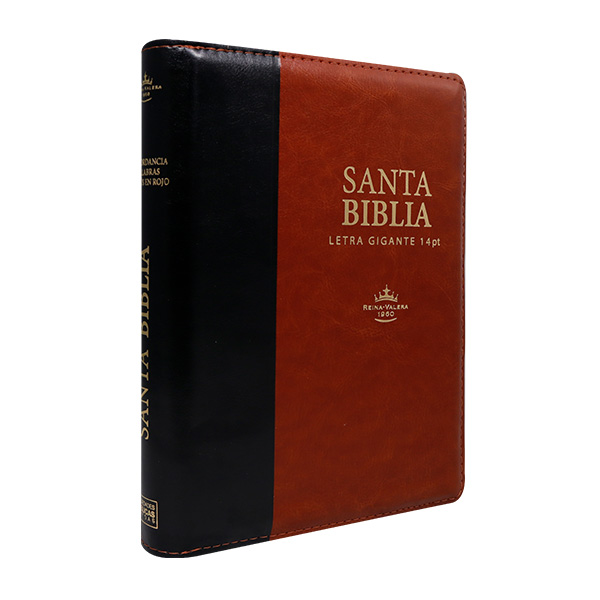 Biblia Reina Valera 1960 Mediana Letra Gigante Imitación Piel Negro/Marrón [RVR066cLSGiPJRZTI]