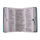 Biblia Reina Valera 1960 Mediana Letra Gigante Tapa Semiflexible León Azul [RVR.61cLGPJR]