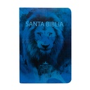 Biblia Reina Valera 1960 Mediana Letra Gigante Tapa Semiflexible León Azul [RVR.61cLGPJR]
