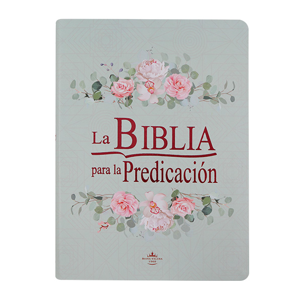Biblia de Estudio para la Predicación Reina Valera 1960 Grande Letra Grande Aqua Flores [RVR086LGEETI:AZ]