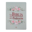 Biblia de Estudio para la Predicación Reina Valera 1960 Grande Letra Grande Aqua Flores [RVR086LGEETI:AZ]