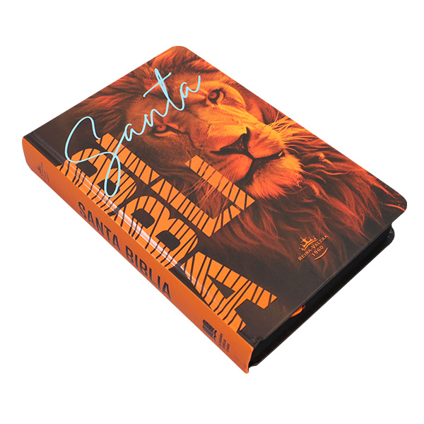 Biblia Reina Valera 1960 Mediana Letra Grande Tapa Dura León Naranja [RVR063cLGPJR]  