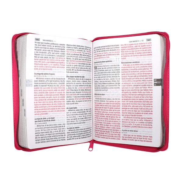 Biblia Reina Valera 1960 Mediana Letra Grande PVC Rosa con cierre [RVR.065cLGPJRZ] 