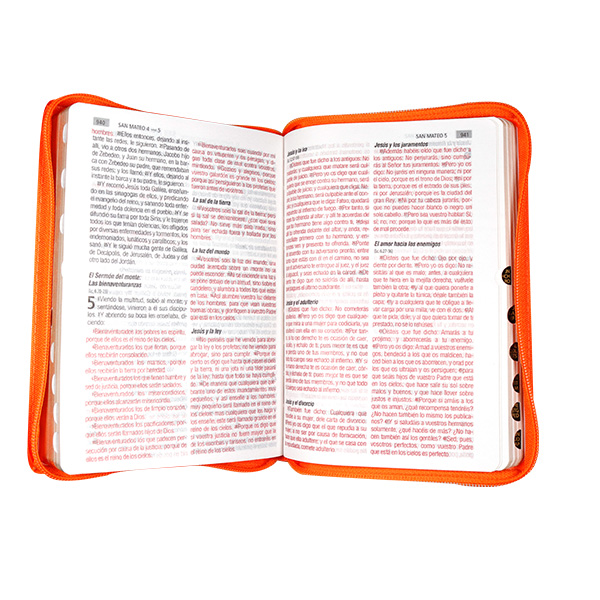 Biblia Reina Valera 1960 Mediana Letra Grande Covertex Naranja [RVR.65cLGPJRTIZ-GPR]