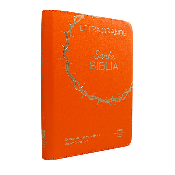 Biblia Reina Valera 1960 Mediana Letra Grande Covertex Naranja [RVR.65cLGPJRTIZ-GPR]
