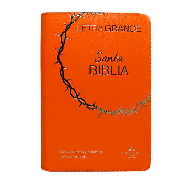 Biblia Reina Valera 1960 Mediana Letra Grande Covertex Naranja [RVR.65cLGPJRTIZ-GPR]
