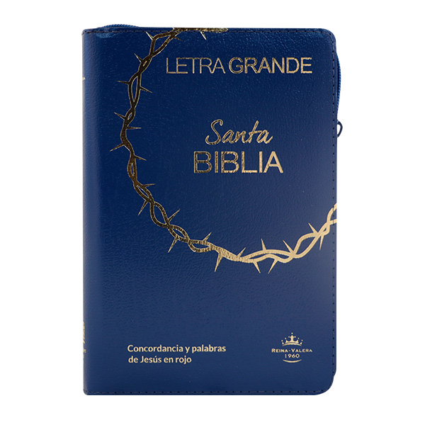 Biblia Reina Valera 1960 Mediana Letra Grande Covertex Azul [RVR.65cLGPJRTIZ-GPR] 
