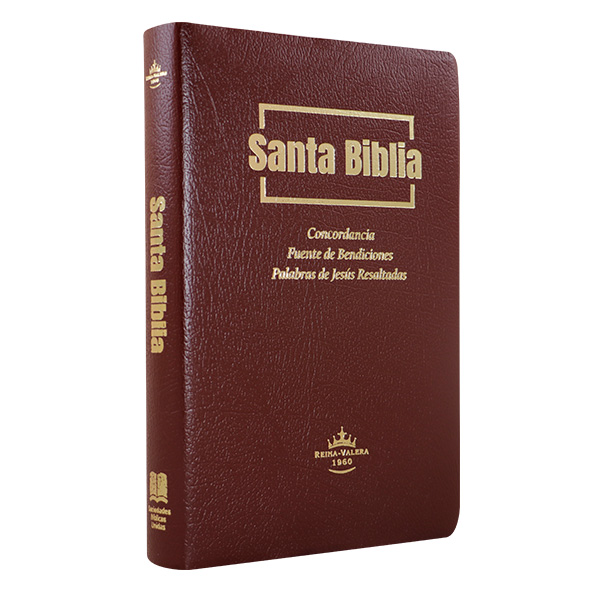 Biblia Fuente de Bendiciones Reina Valera 1960 Mediana Letra Mediana Imitación Piel Vino [RVR.65uecFBPJR] 