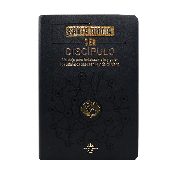 Biblia Ser Discípulo Reina Valera 1960 Mediana Letra Grande Imitación Piel Azul [RVR066cLGPJRTI]  