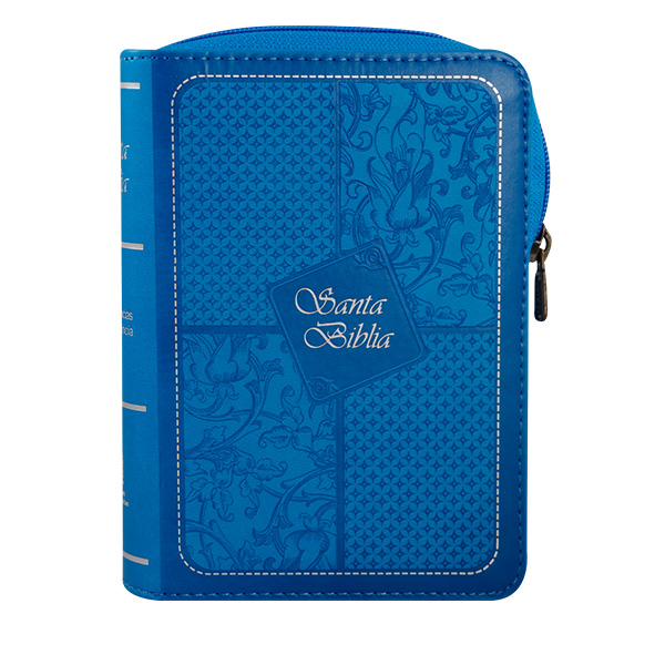 Biblia Reina Valera 1960 Tamaño Bolsillo Letra Mediana Imitación Piel Azul [RVR025cZLG]