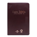 Biblia Reina Valera 1960 Mediana Letra Gigante Vinil Vino Canto Cobre Afinidad  RVR062cLGiPJR-MEX