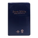 Biblia Reina Valera 1960 Mediana Letra Gigante Vinil Azul Canto Cobre Afinidad  RVR062cLGiPJR-MEX