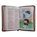 Biblia Infantil Ora Conmigo Traducción Lenguaje Actual Mediana Letra Grande Imitación Piel Rosa [TLA.66LGPZPJR] 