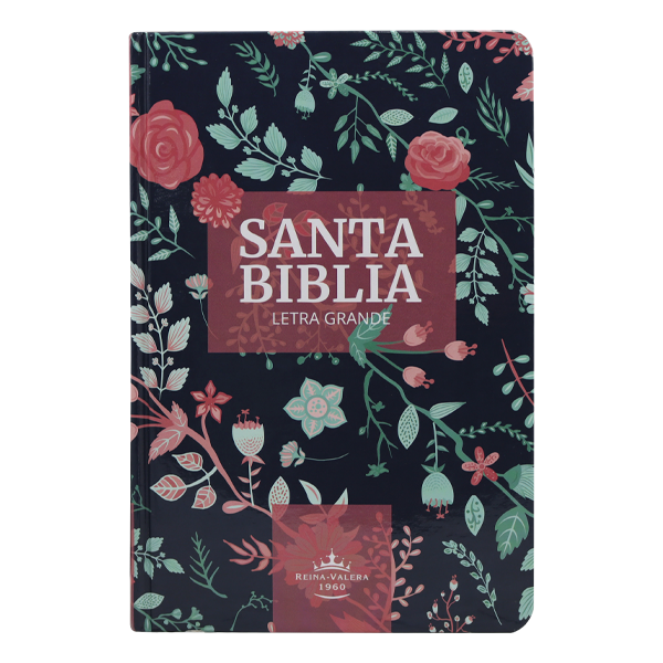 Biblia Reina Valera 1960 Tapa Dura Azul Flores Canto Bronce [RVR063CLGPJR] 