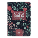 Biblia Reina Valera 1960 Tapa Dura Azul Flores Canto Bronce [RVR063CLGPJR] 