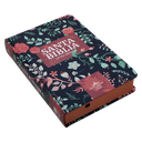 Biblia Reina Valera 1960 Tapa Dura Azul Flores Canto Bronce [RVR063CLGPJR] 