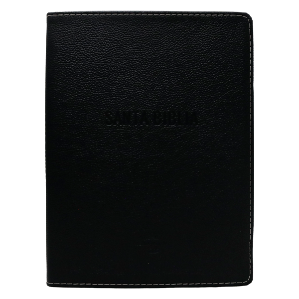 Biblia Reina Valera 1960 Grande Letra Mediana Piel Slim con margen Negro [RVR.89cFBPJR]  