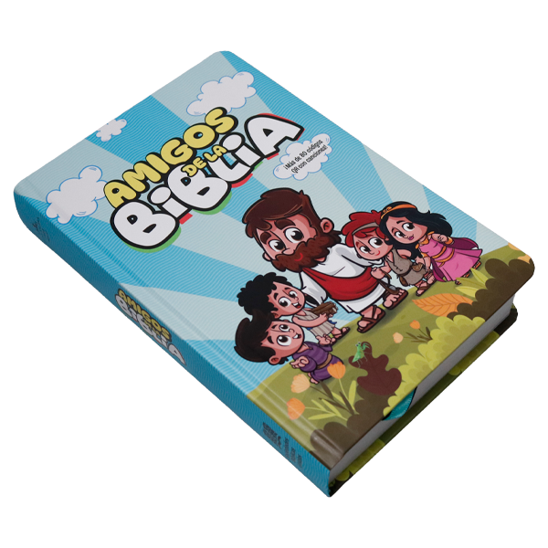 Biblia Infantil Amigos de la Biblia Reina Valera 1960 Mediana Letra Grande MAYUSCULA Tapa Dura Azul [RVR063cLGPJR-MAY] 