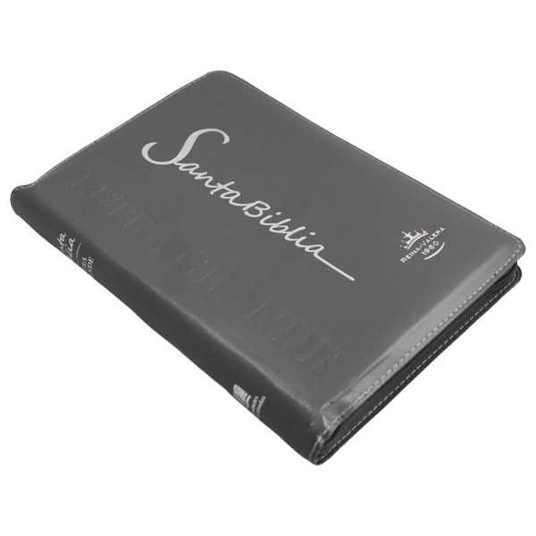 Biblia Reina Valera 1960 Mediana Letra Grande Imitación Piel Gris [RVR065cZLG PE] 