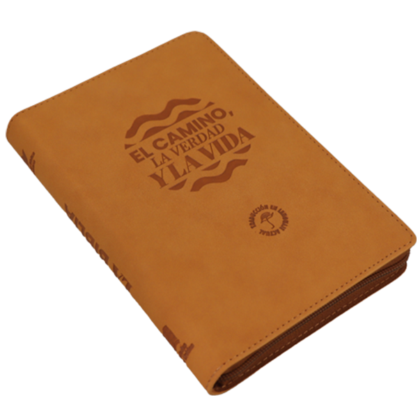 Biblia El Camino La Verdad y La Vida Traducción Lenguaje Actual Mediana Letra Grande Imitación Piel Miel Código QR [TLA066ZLGPPJR] 