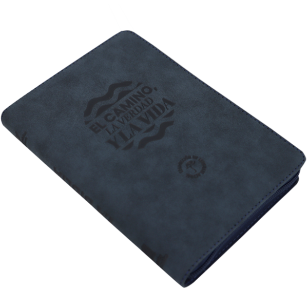 Biblia El Camino La Verdad y La Vida Traducción Lenguaje Actual Mediana Letra Grande Imitación Piel Azul Código QR [TLA066LGZ] 