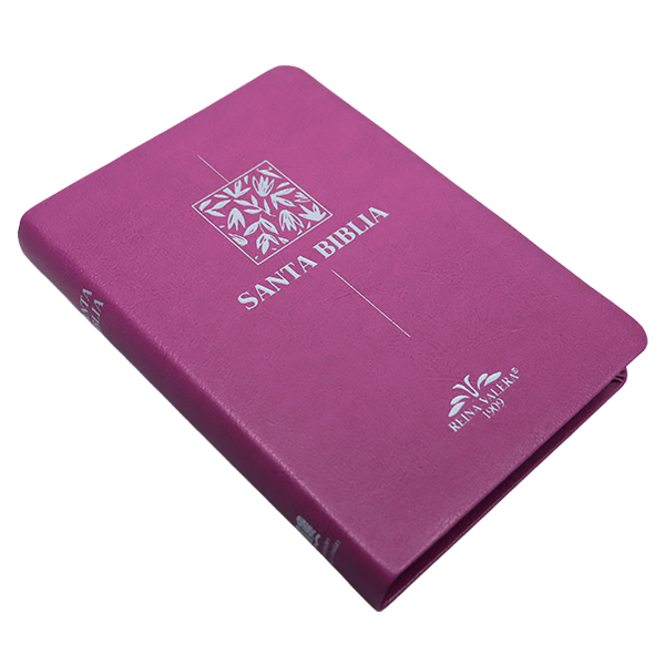 Biblia Reina Valera 1909 Mediana Letra Chica Imitación Piel Púrpura VR055 SS 