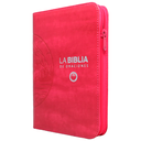 Biblia Oraciones Traducción Lenguaje Actual Mediana Letra Grande Imitación Piel Fucsia Cierre PJR [TLA066ZLGPJR]  