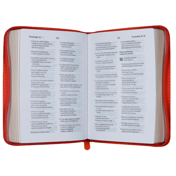 Biblia Traducción Lenguaje Actual Chica Letra Chica Imitación Piel Naranja Cierre [TLA.46ZLM] 