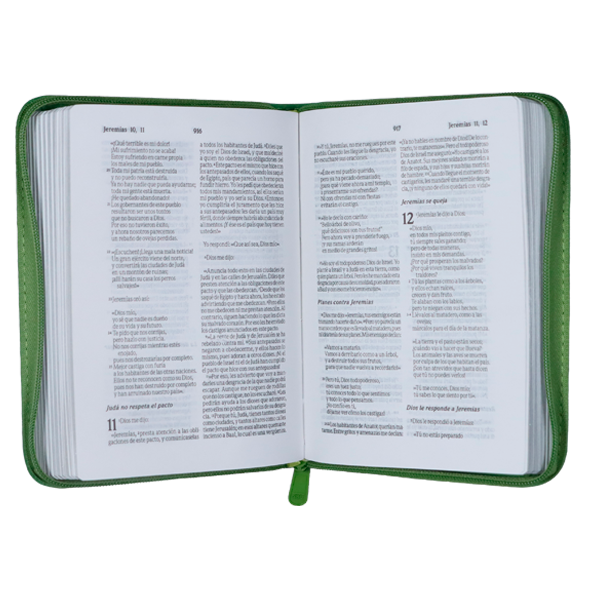 Biblia Traducción Lenguaje Actual Chica Letra Chica Imitación Piel Verde Cierre [TLA.46ZLM] 