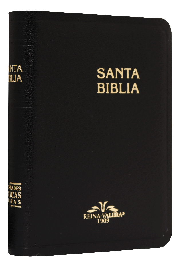 Biblia Reina Valera 1909 Tamaño Bolsillo Letra Chica Imitación Piel Negro [VR025]