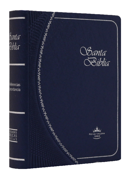 Biblia Reina Valera 1960 Tamaño Bolsillo Letra Chica Vinil  Azul Ocean [RVR022c]