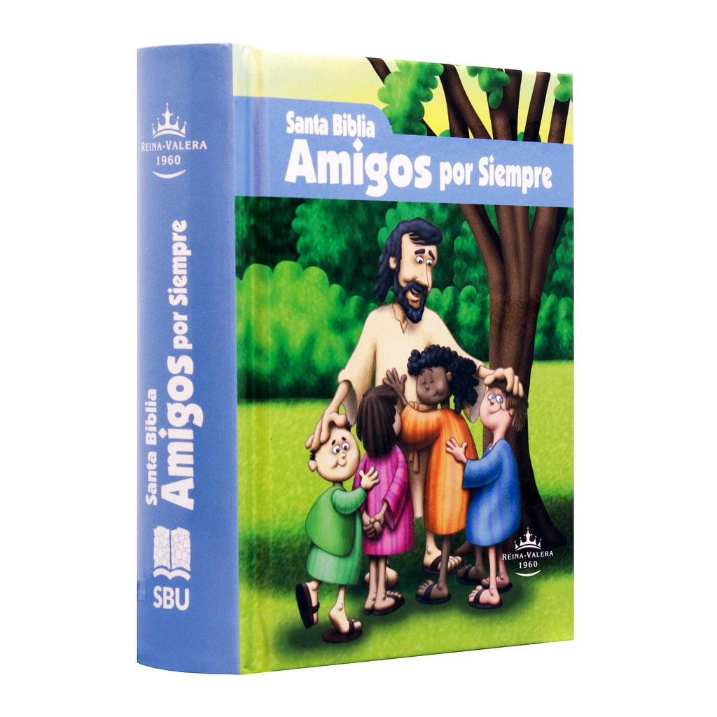 Biblia Amigos por Siempre Reina Valera 1960 Tamaño Bolsillo Letra Mediana Tapa Dura Azul Infantil [RVR023cP]