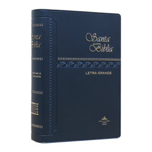 Biblia Reina Valera 1960 Chica Letra Grande Vinil Azul [RVR042cLG]