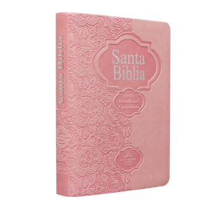 Biblia Fuente de Bendiciones Reina Valera 1960 Chica Letra Mediana Imitación Piel Rosa [RVR04cLMFB]