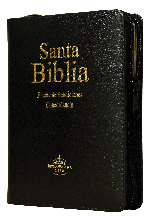 Biblia Bendiciones Reina Valera 1960 Chica Letra Mediana Imitación Piel Negro [RVR046cLMFBZTIPU]