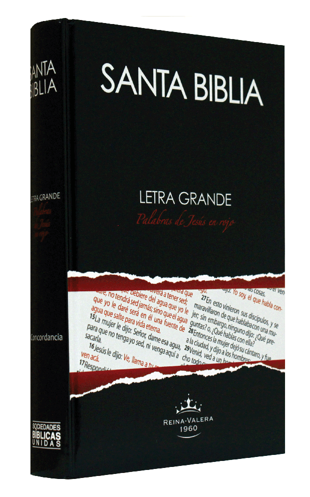 Biblia Reina Valera 1960 Mediana Letra Grande Tapa Dura Negro [RVR063cLGPJR]