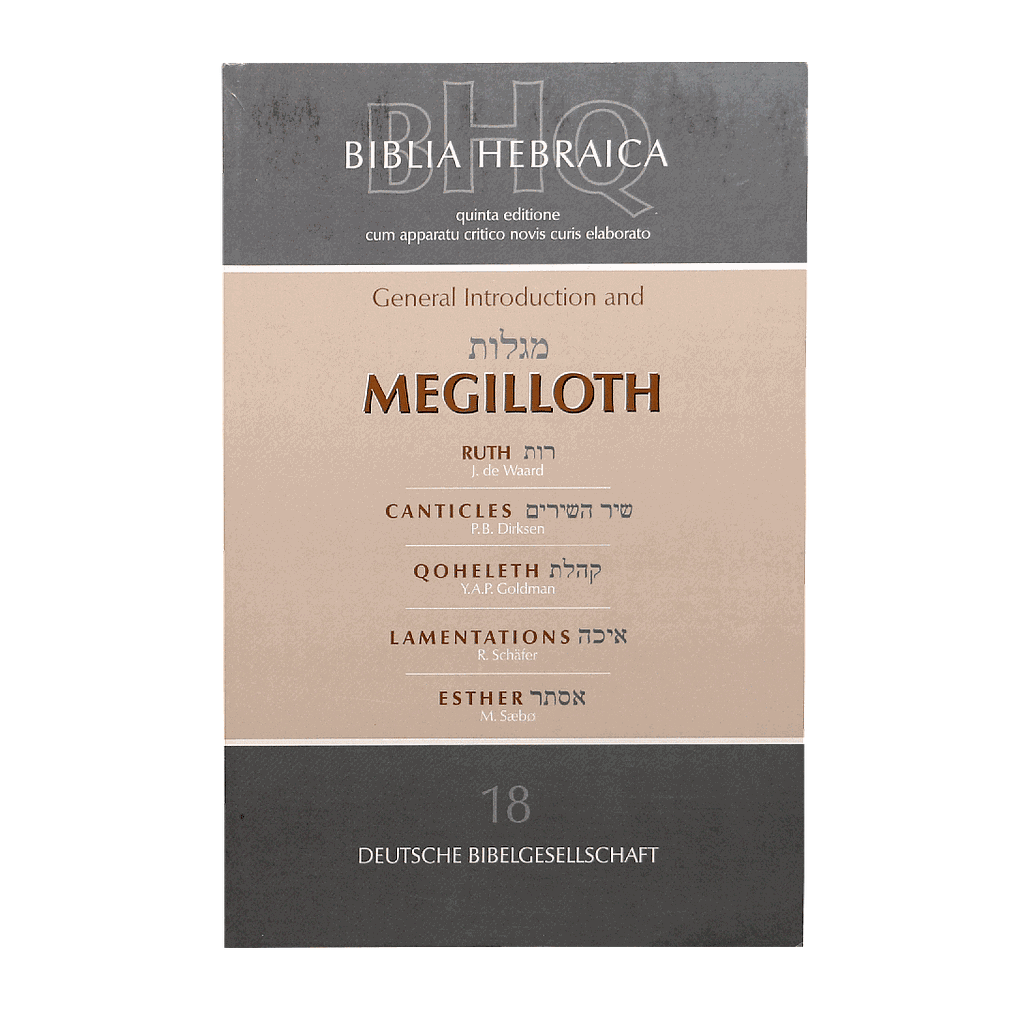 Libro Biblia Hebraica Quinta (BHQ)