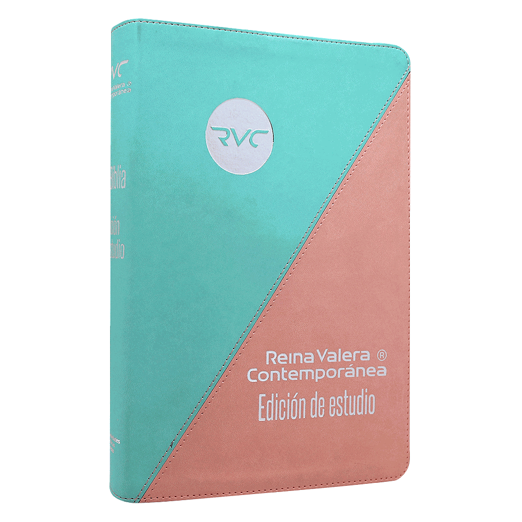 Biblia de Estudio Reina Valera Contemporánea Grande Letra Grande Imitación Piel Rosa [RVC086EEC]   